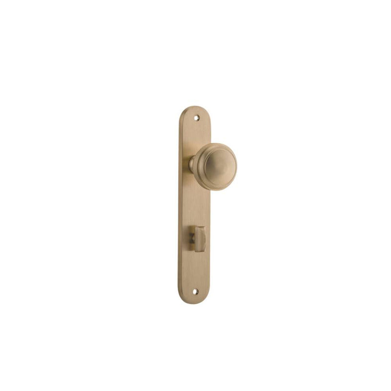Door Knob Paddington Oval Privacy Brushed Brass
