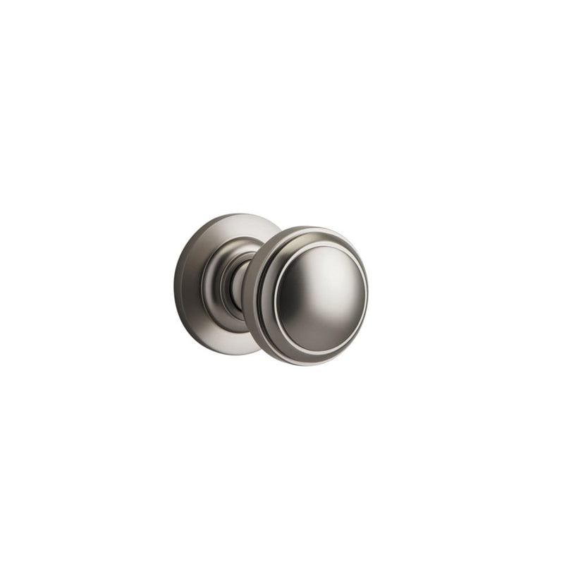 Door Knob Paddington Round Rose Concealed Fix Satin Nickel