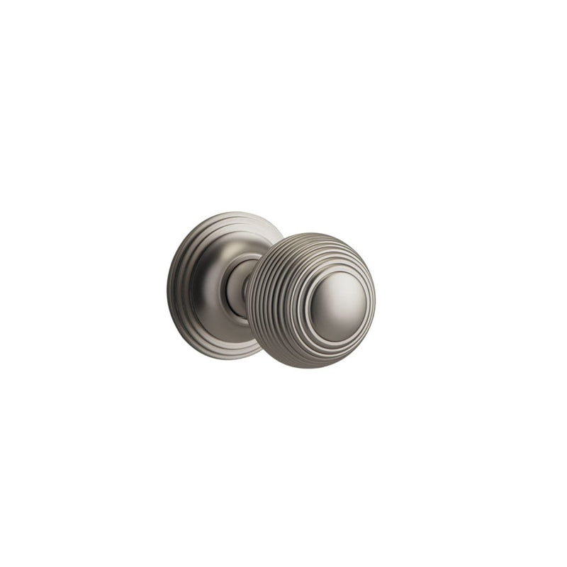 Door Knob Guildford Round Rose Concealed Fix Satin Nickel