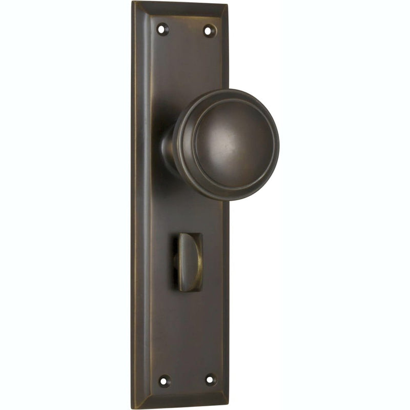 Door Knob Milton Privacy Pair Antique Brass