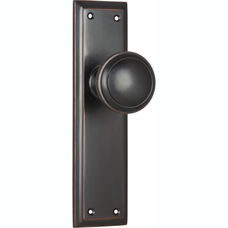 Door Knob Milton Latch Pair Antique Copper