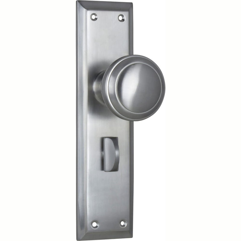 Door Knob Milton Privacy Pair Satin Chrome