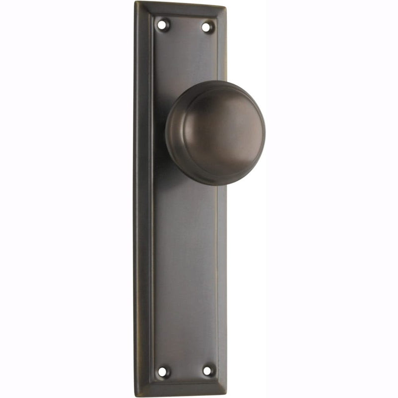 Door Knob Richmond Latch Pair Antique Brass