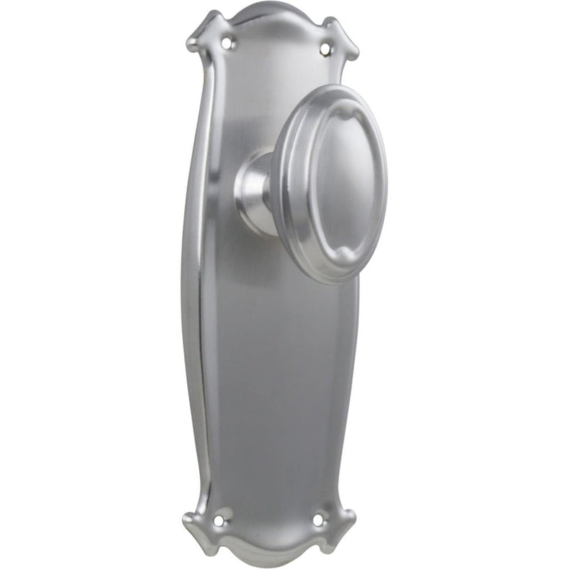 Door Knob Bungalow Latch Pair Satin Chrome