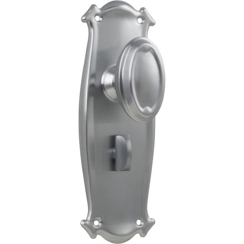 Door Knob Bungalow Privacy Pair Satin Chrome