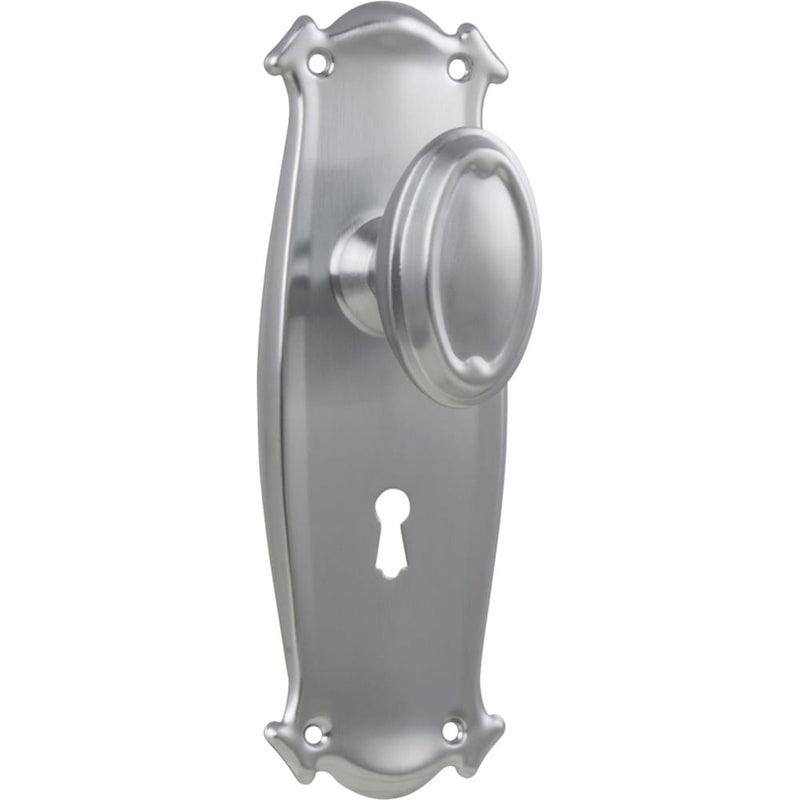 Door Knob Bungalow Lock Pair Satin Chrome