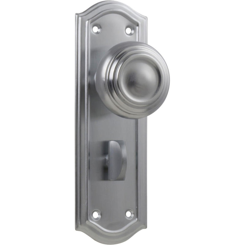 Door Knob Kensington Privacy Pair Satin Chrome