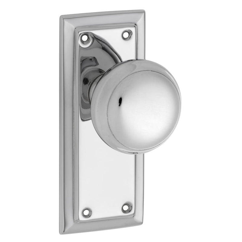 Door Knob Richmond Latch Pair Chrome Plated