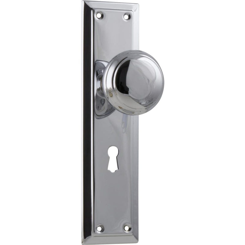 Door Knob Richmond Lock Pair Chrome Plated