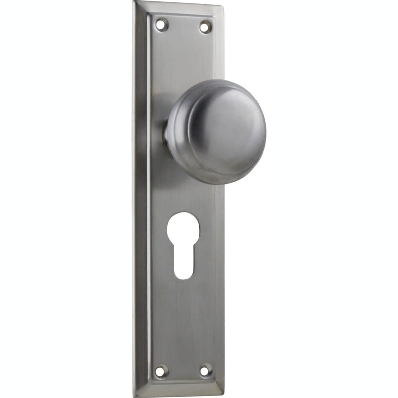 Door Knob Richmond Euro Pair Satin Chrome