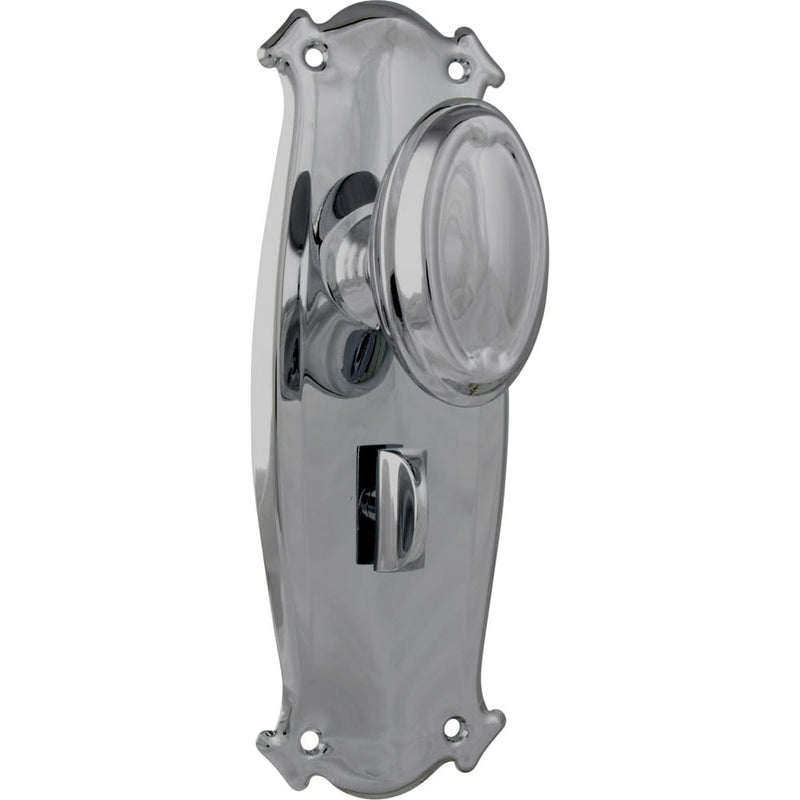 Door Knob Bungalow Privacy Pair Chrome Plated