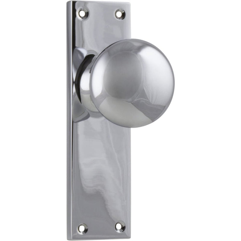 Door Knob Victorian Latch Pair Chrome Plated