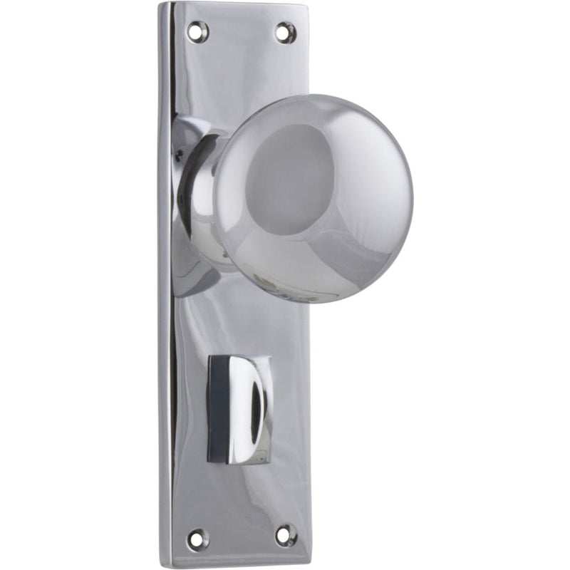 Door Knob Victorian Privacy Pair Chrome Plated