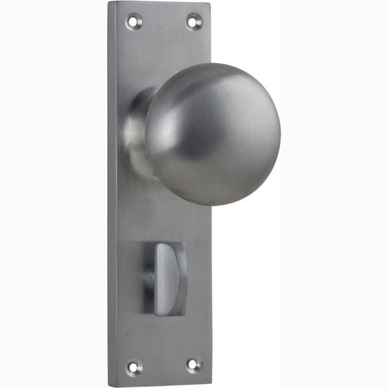 Door Knob Victorian Privacy Pair Satin Chrome