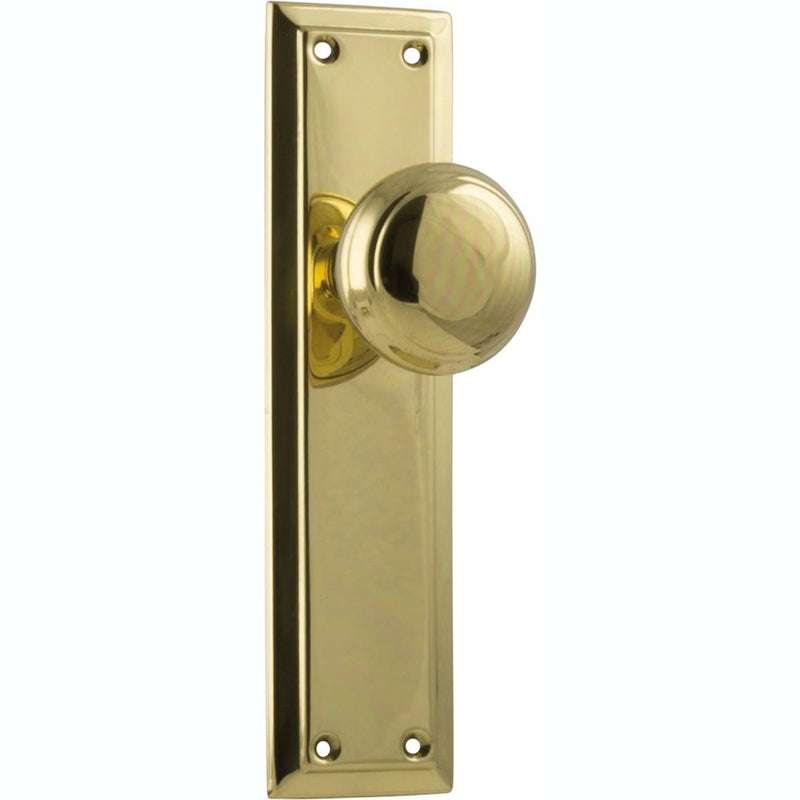 Door Knob Richmond Latch Pair Polished Brass