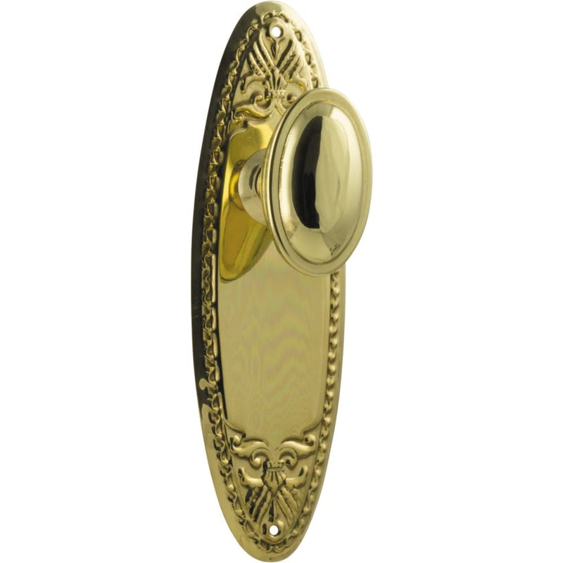 Door Knob Fitzroy Latch Pair Polished Brass