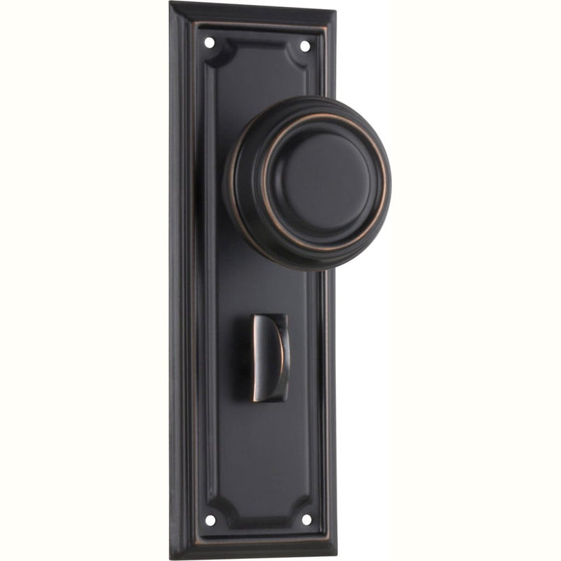 Door Knob Edwardian Privacy Pair Antique Copper