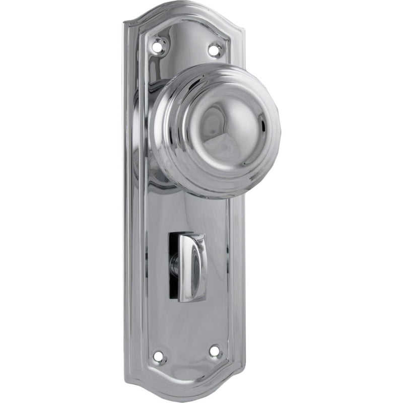 Door Knob Kensington Privacy Pair Chrome Plated
