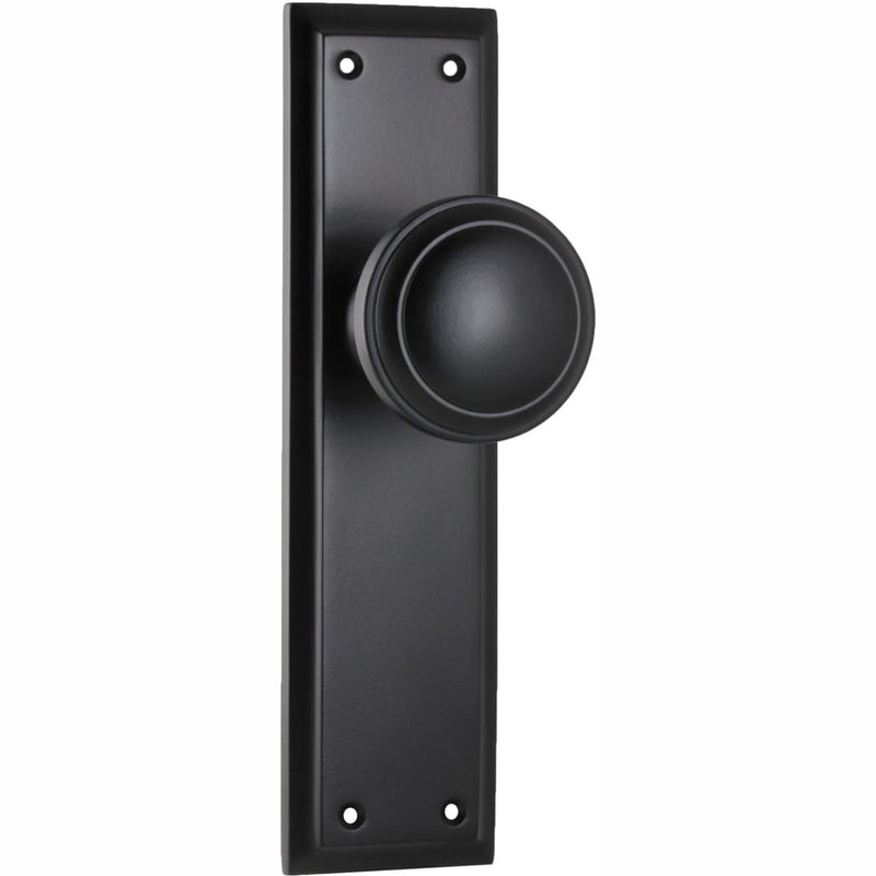 Door Knob Milton Latch Pair Matt Black