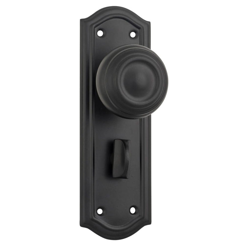 Door Knob Kensington Privacy Pair Matt Black