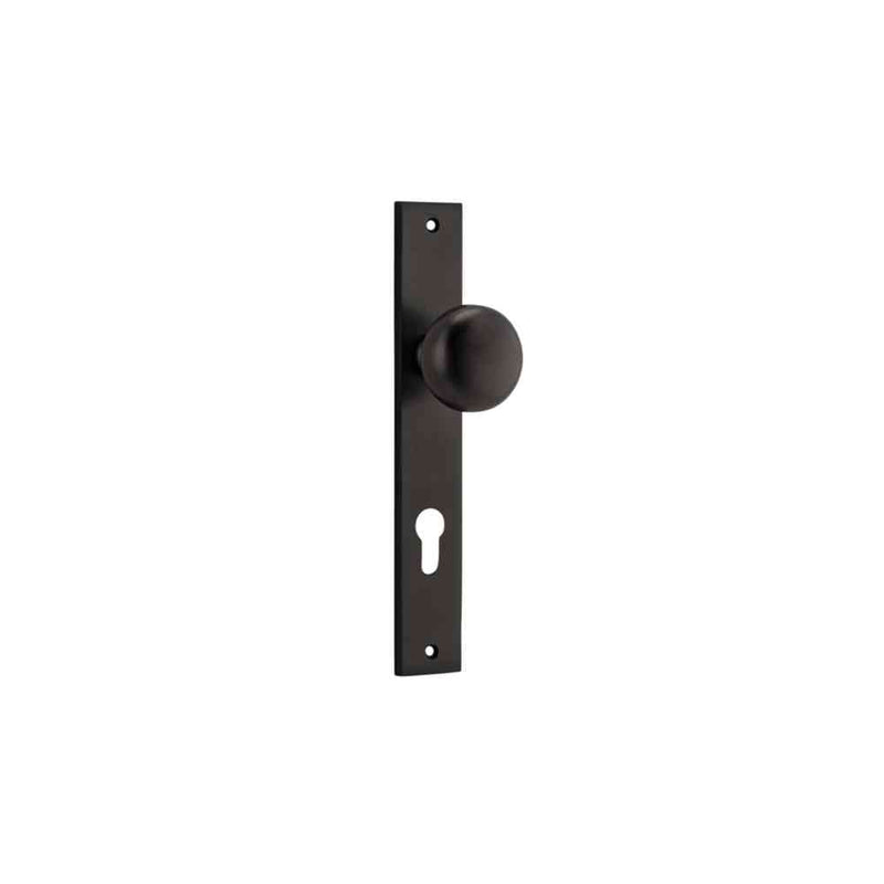 Door Knob Cambridge Rectangular Euro Signature Brass