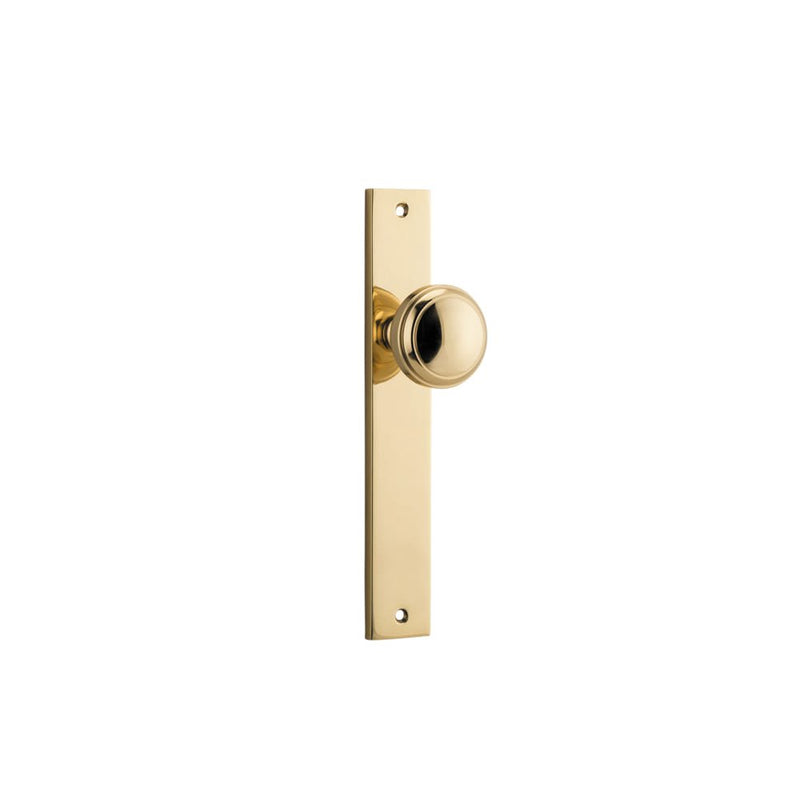 Door Knob Paddington Rectangular Latch Polished Brass