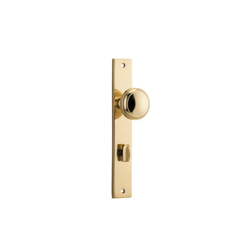 Door Knob Paddington Rectangular Privacy Polished Brass