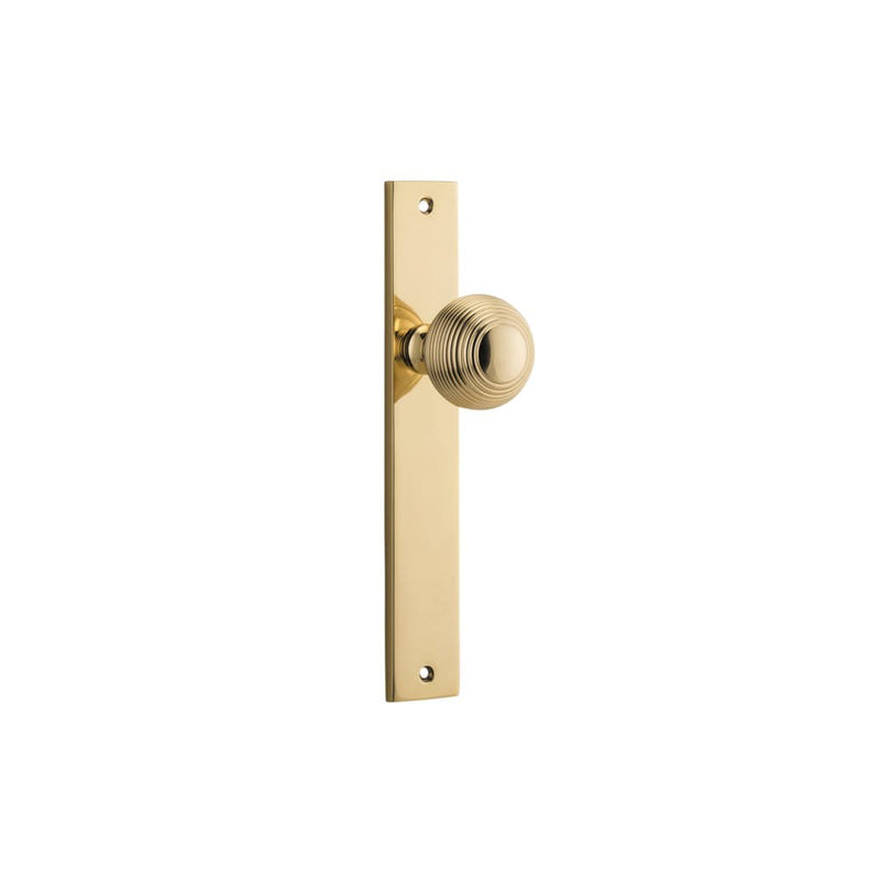 Door Knob Guildford Rectangular Latch Polished Brass