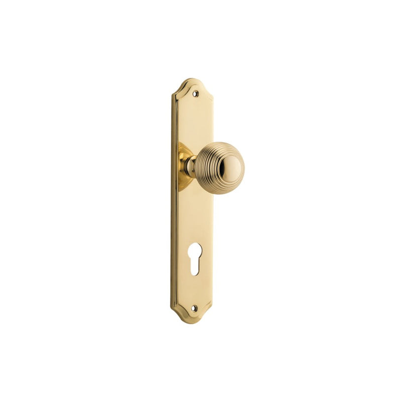 Door Knob Guildford Shouldered Euro Polished Brass