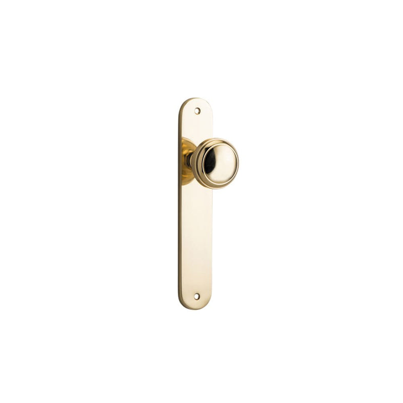 Door Knob Paddington Oval Latch Polished Brass