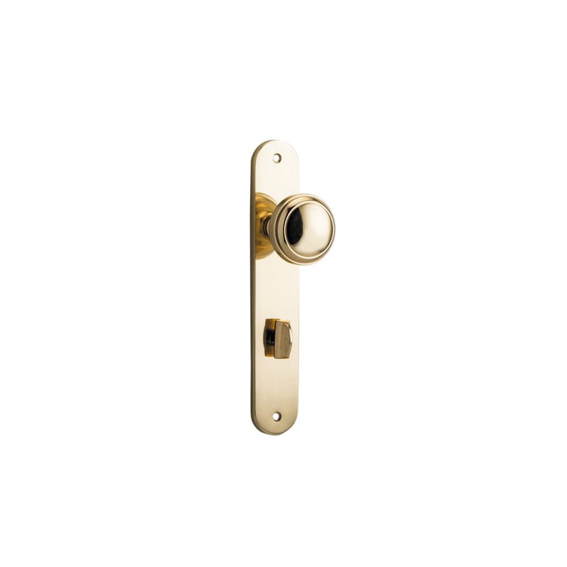 Door Knob Paddington Oval Privacy Polished Brass