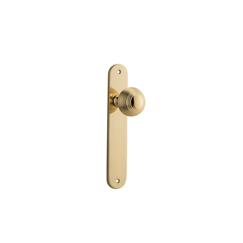Door Knob Guildford Oval Latch Polished Brass