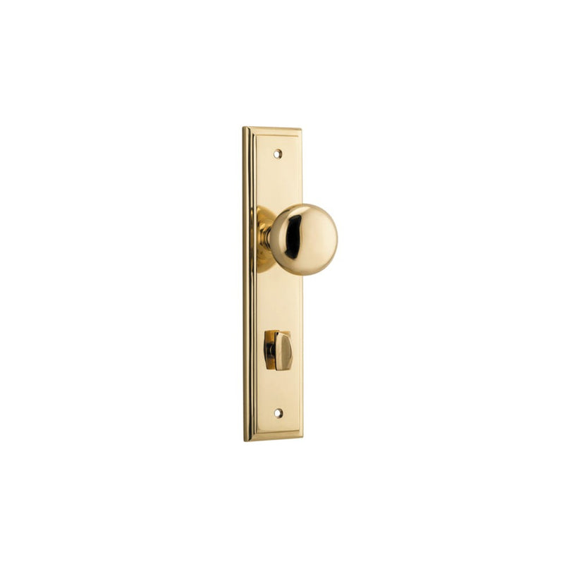 Door Knob Cambridge Stepped Privacy Polished Brass