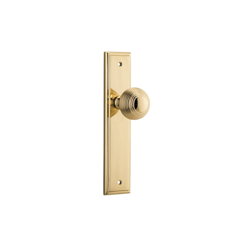 Door Knob Guildford Stepped Latch Polished Brass