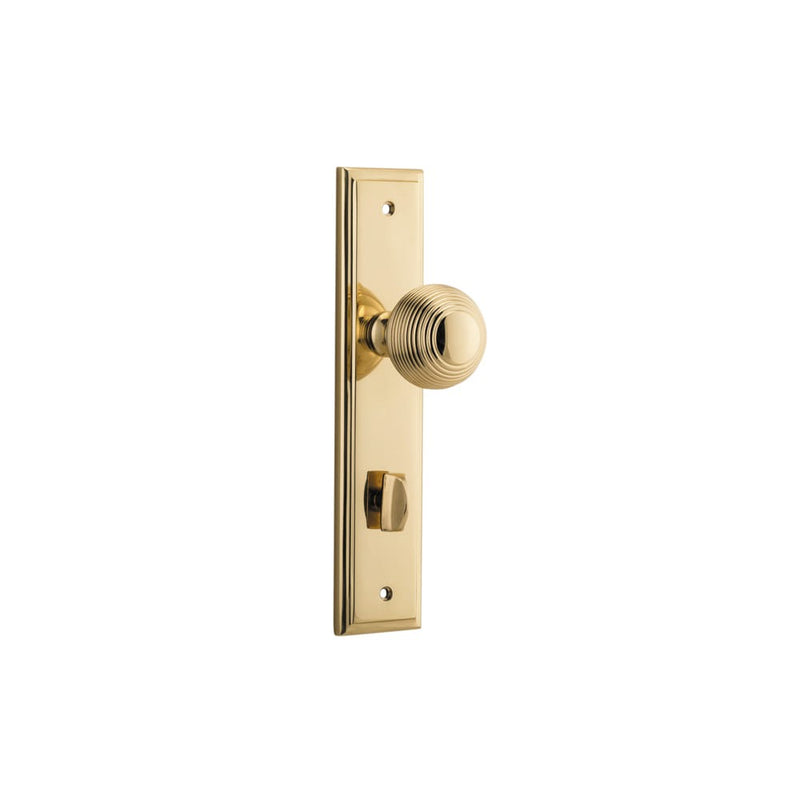 Door Knob Guildford Stepped Privacy Polished Brass