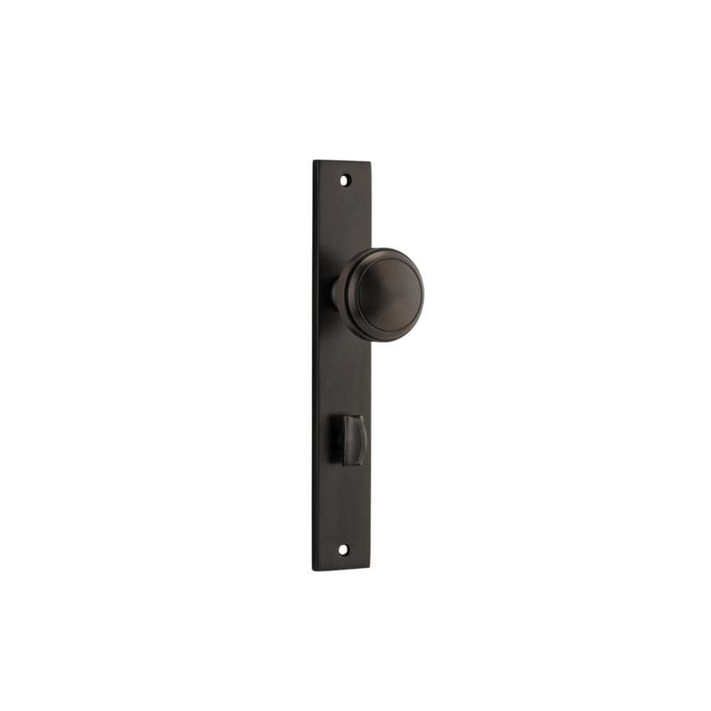 Door Knob Paddington Rectangular Privacy Signature Brass