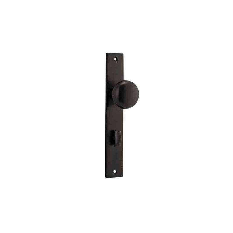 Door Knob Cambridge Rectangular Privacy Signature Brass