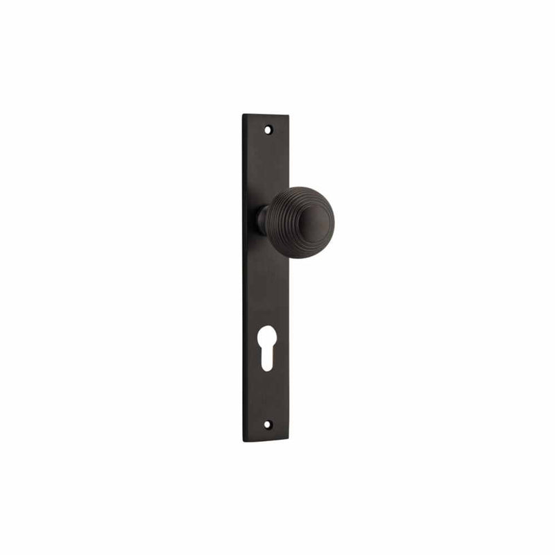 Door Knob Guildford Rectangular Euro Signature Brass