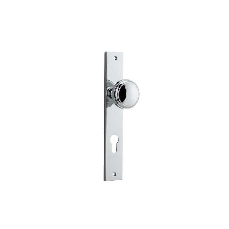 Door Knob Paddington Rectangular Euro Polished Chrome