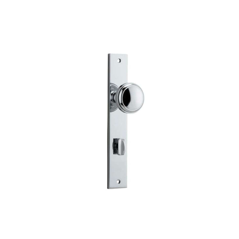 Door Knob Paddington Rectangular Privacy Polished Chrome