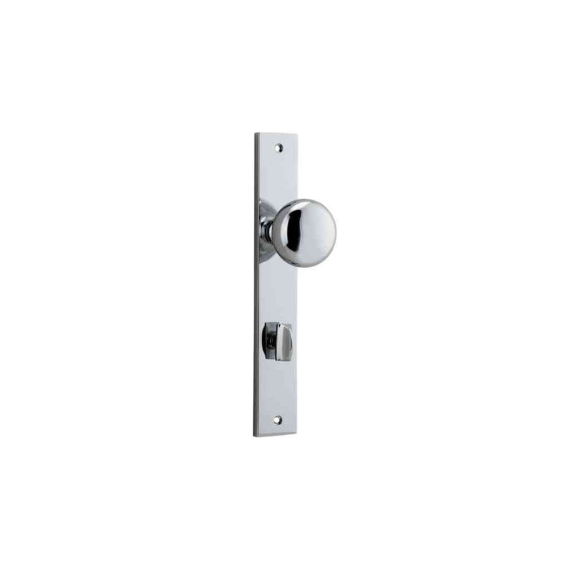 Door Knob Cambridge Rectangular Privacy Polished Chrome