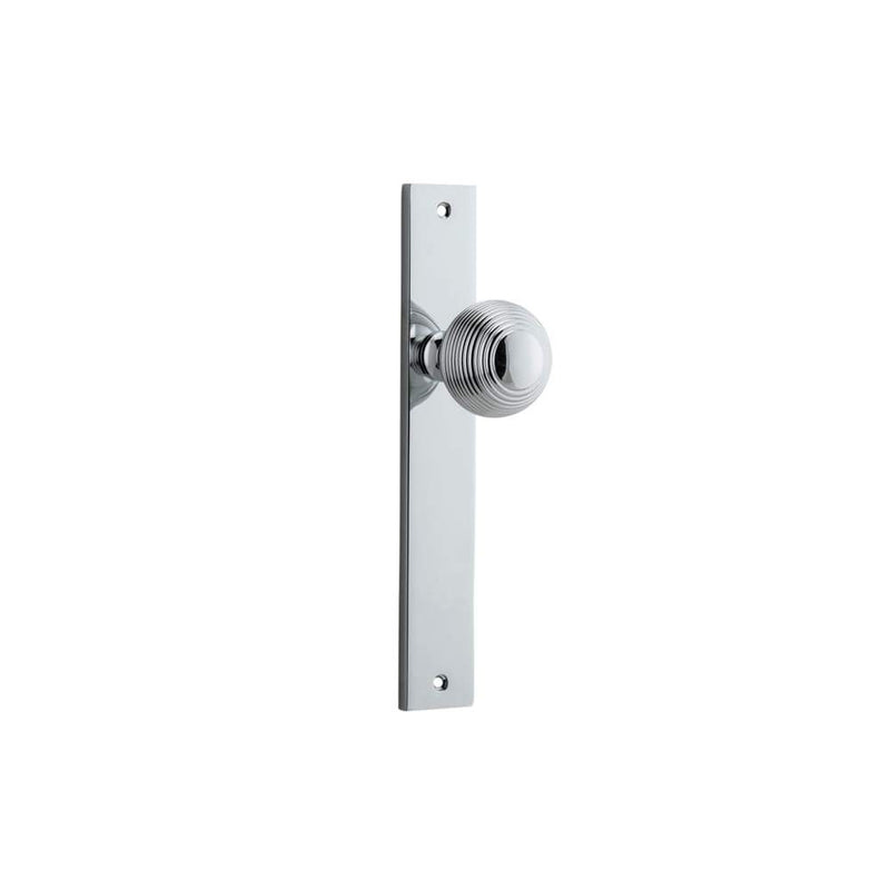 Door Knob Guildford Rectangular Latch Polished Chrome