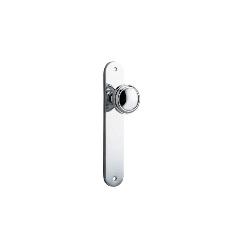Door Knob Paddington Oval Latch Polished Chrome