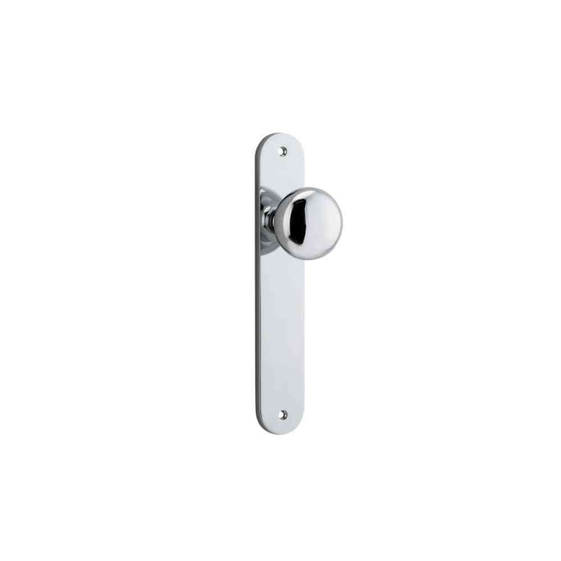 Door Knob Cambridge Oval Latch Polished Chrome