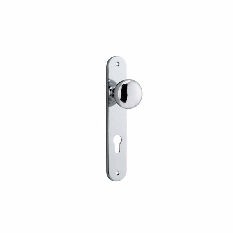 Door Knob Cambridge Oval Euro Polished Chrome