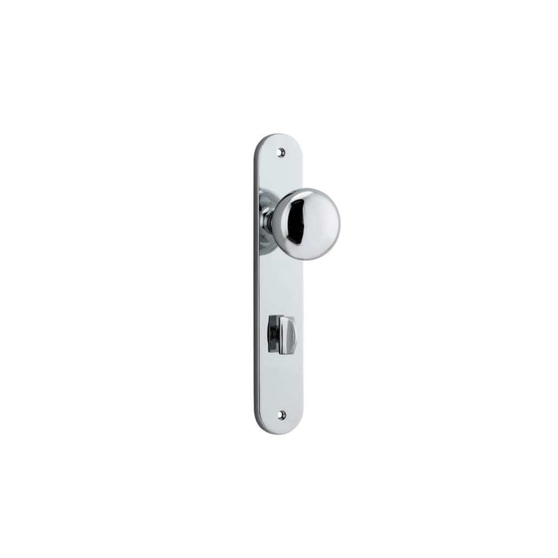 Door Knob Cambridge Oval Privacy Polished Chrome