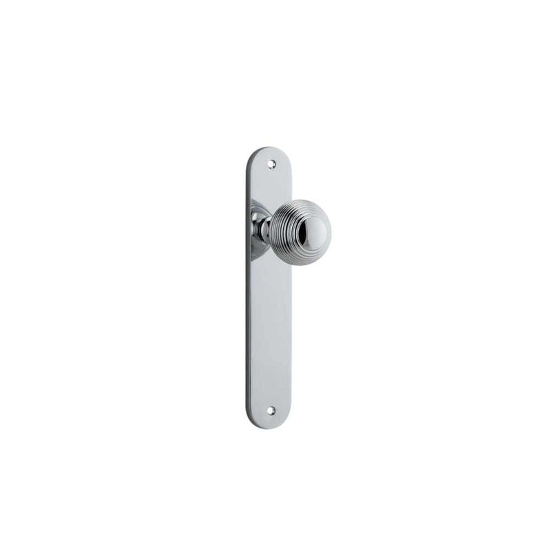 Door Knob Guildford Oval Latch Polished Chrome