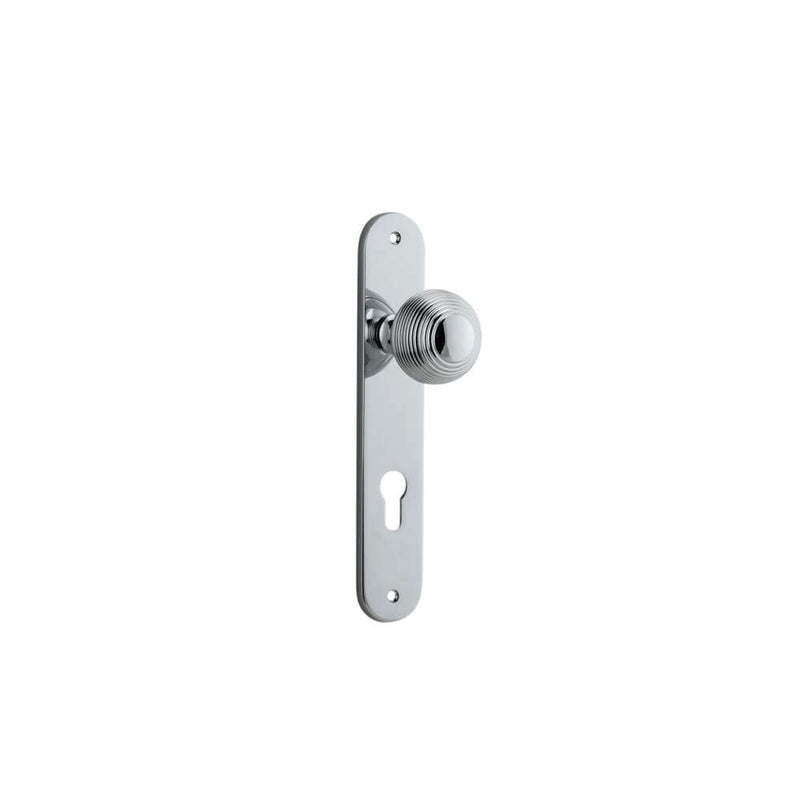 Door Knob Guildford Oval Euro Polished Chrome