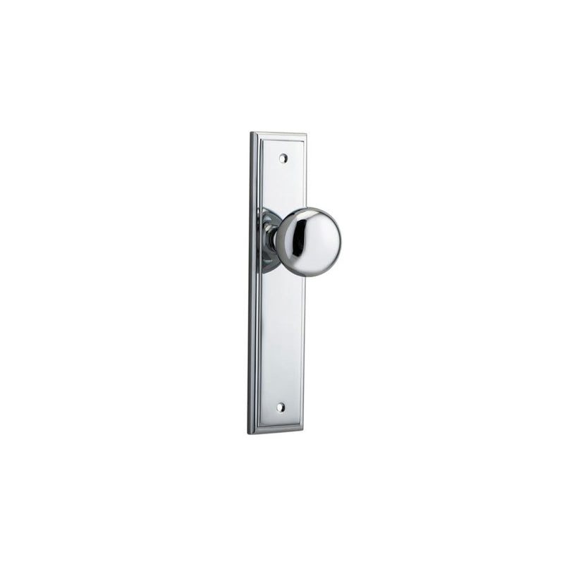 Door Knob Cambridge Stepped Latch Polished Chrome