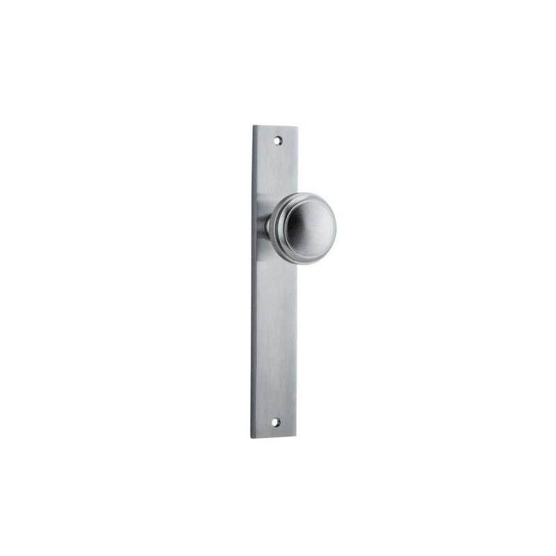 Door Knob Paddington Rectangular Latch Brushed Chrome